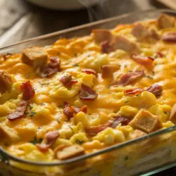 Cheesy Bacon Breakfast Casserole recipe card