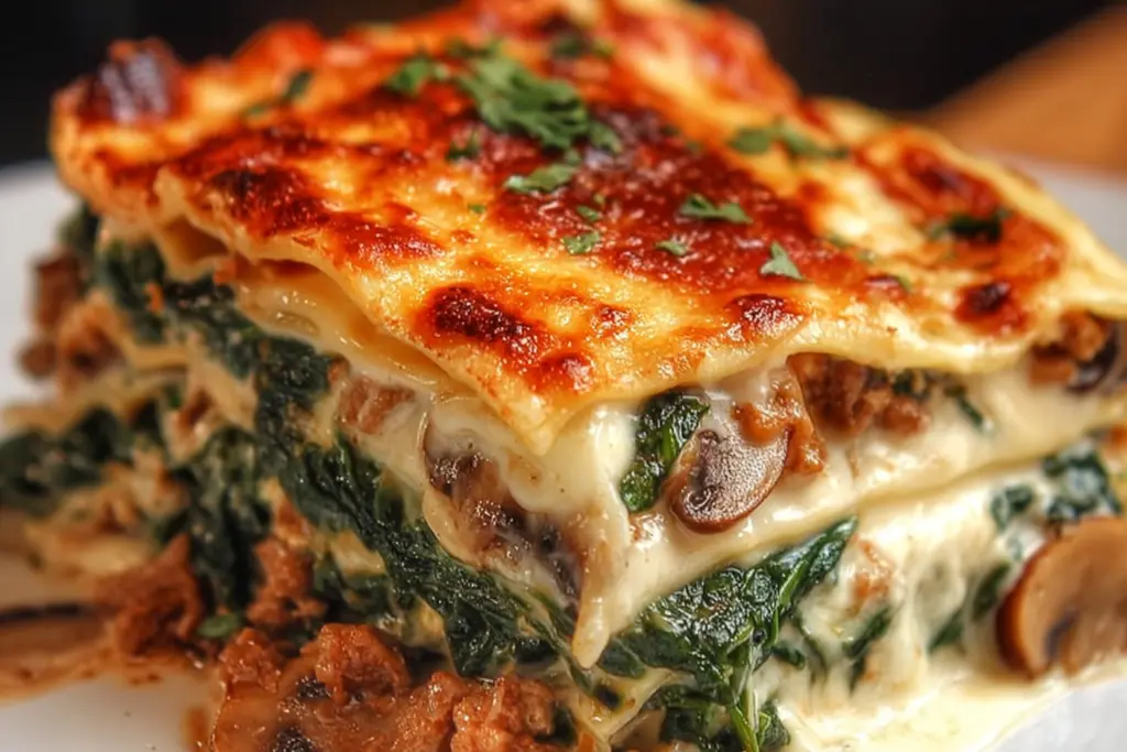 The Best Classic Lasagne Recipe 5 Creamy Spinach Mushroom lasagne