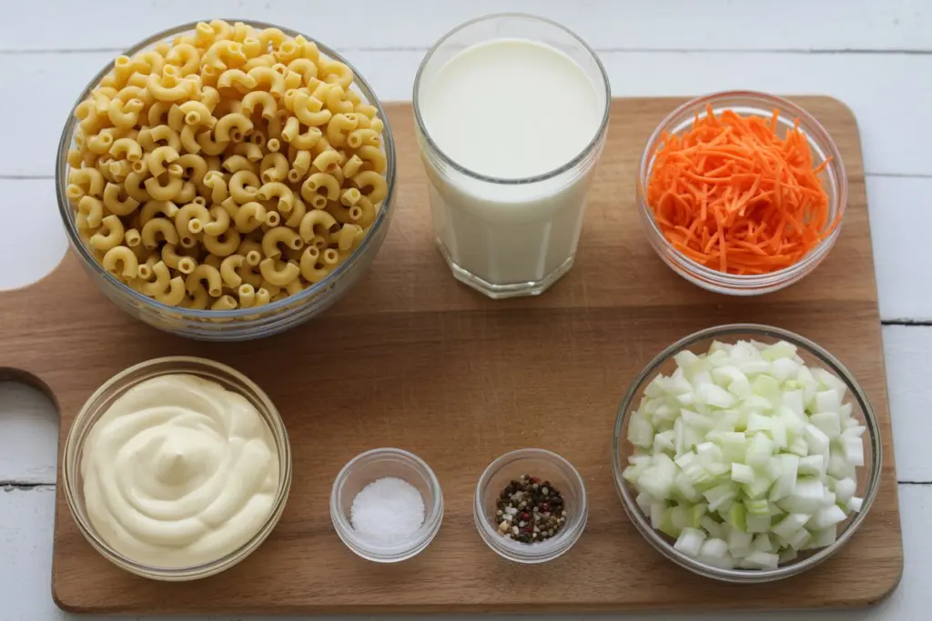 Hawaiian Macaroni Salad Ingredients 