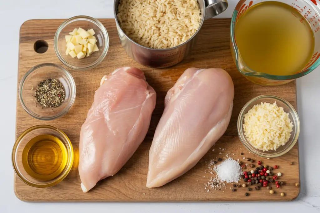 Ingredients for Garlic Parmesan Chicken