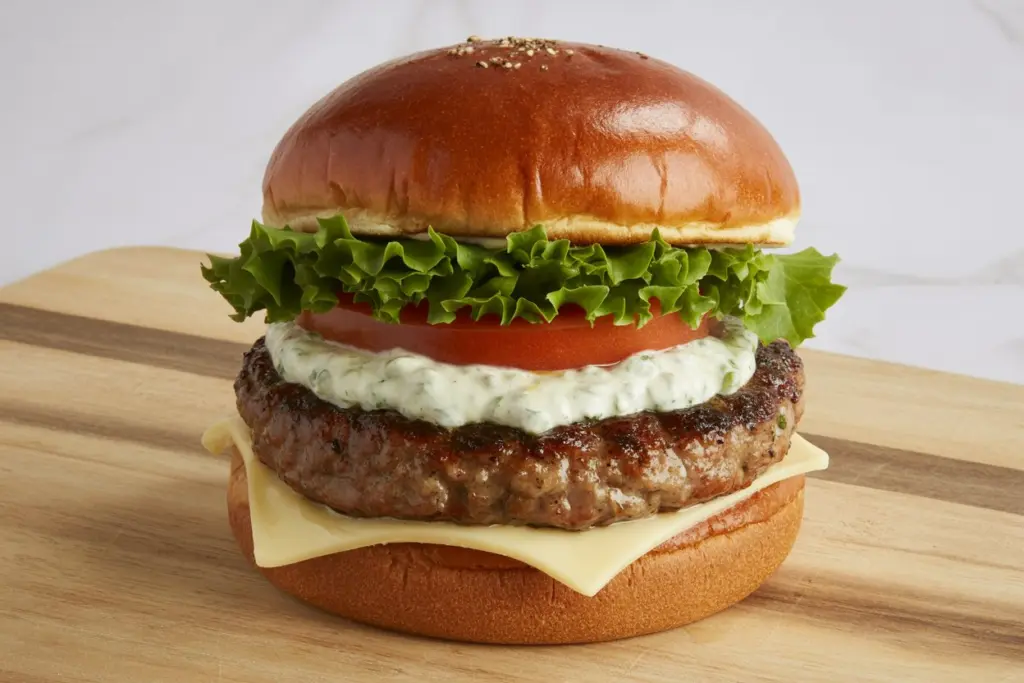 Juicy Greek Style Lamb Burgers