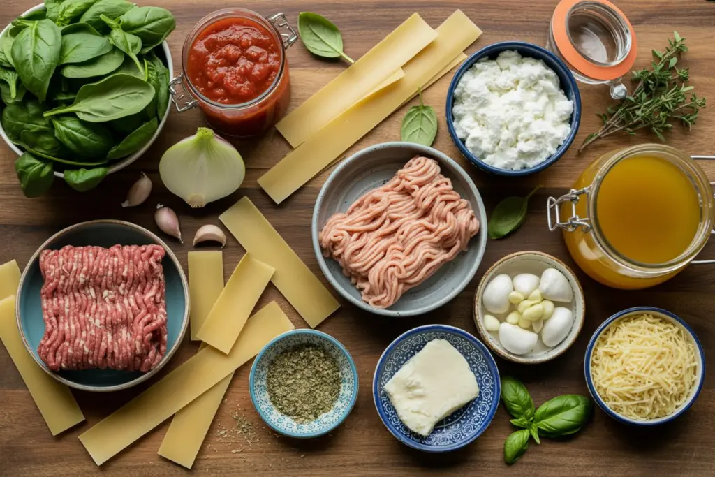 lasagna soup crock pot Ingredients 
