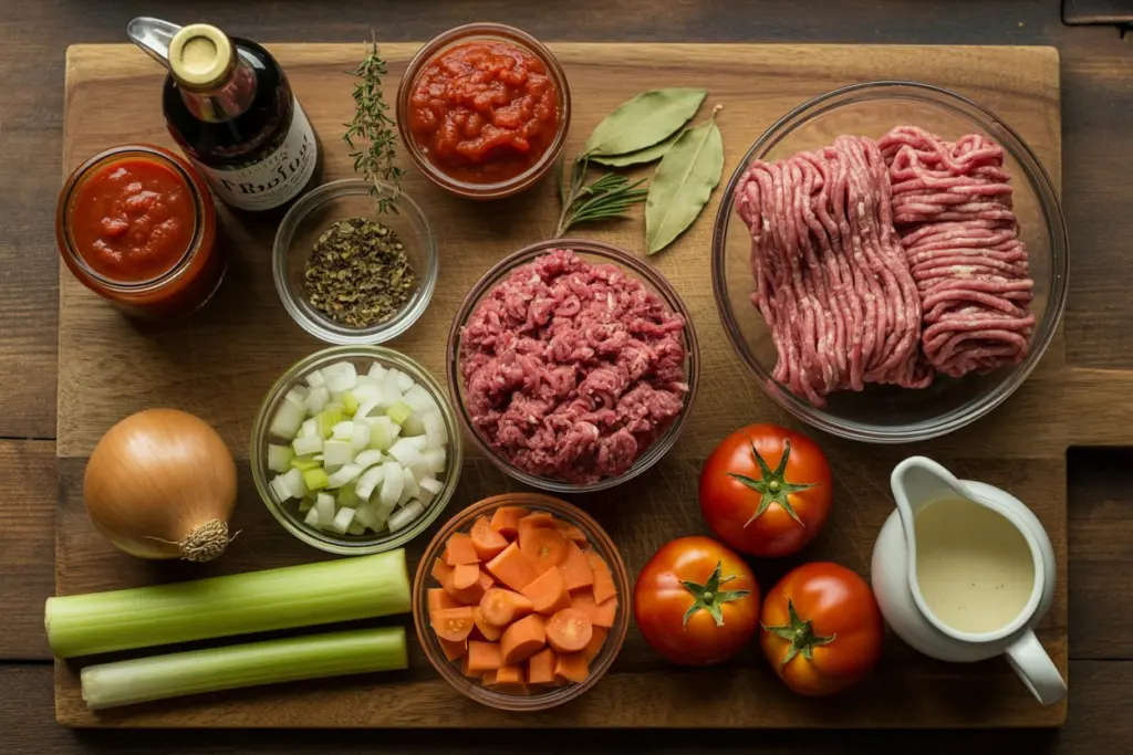Bolognese Ingredients 