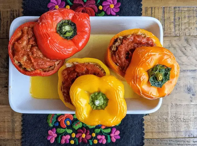 Stuffed Peppers - Best Easy and Healthy Homemade Recipe 3 stuffed peppers