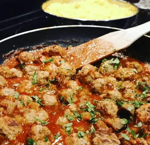 One-Pan Cheat’s Lamb Meatball Casserole:
