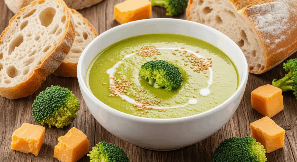 homemade creamy broccoli soup