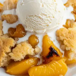 easy peach cobbler recipe card