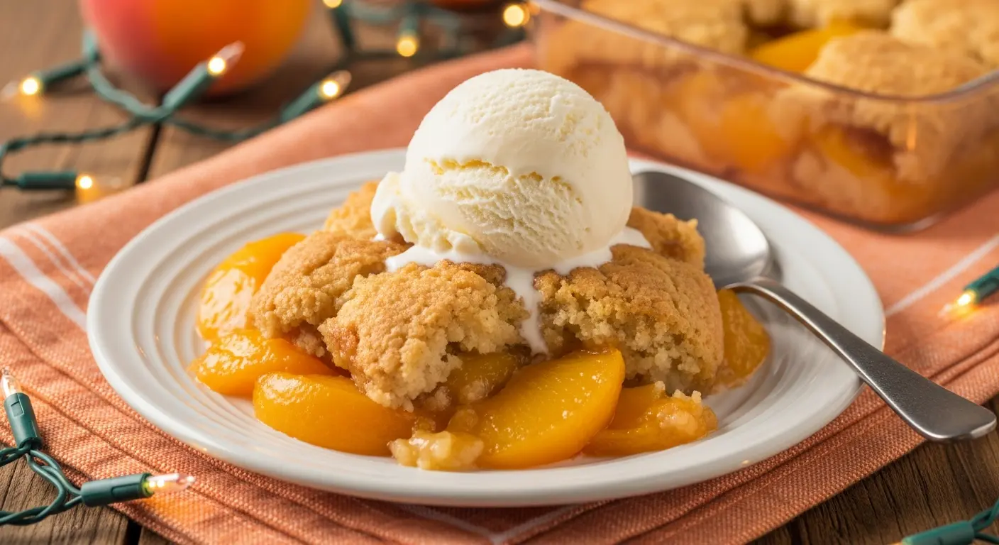 The Best Peach Cobbler Recipe Ever !