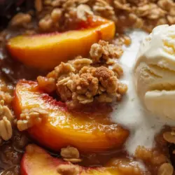 Classic Peach Crisp recipe card