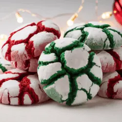 Festive Red and Green Crinkle Cookies Recipe 2 christmas crinkle cookies