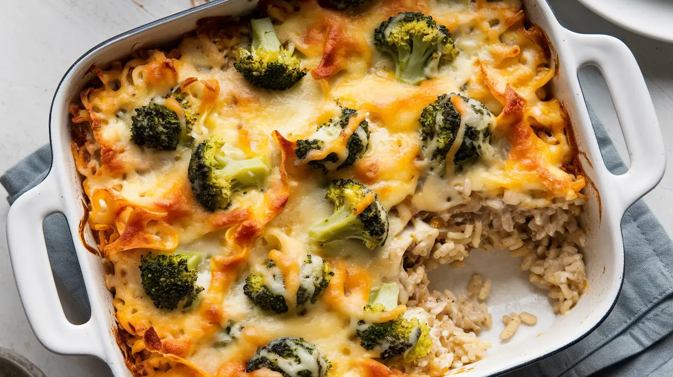 Chicken Broccoli Cheesy Rice Casserole - Easy & Quick!