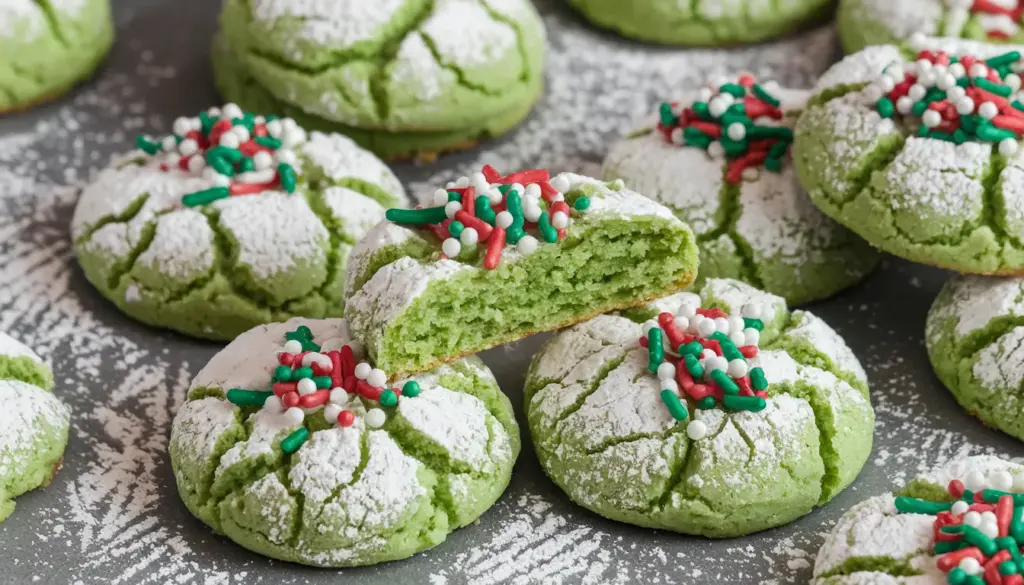 Festive Red and Green Crinkle Cookies Recipe 7 holiday Crinkle Cookies | Christmas Cookies