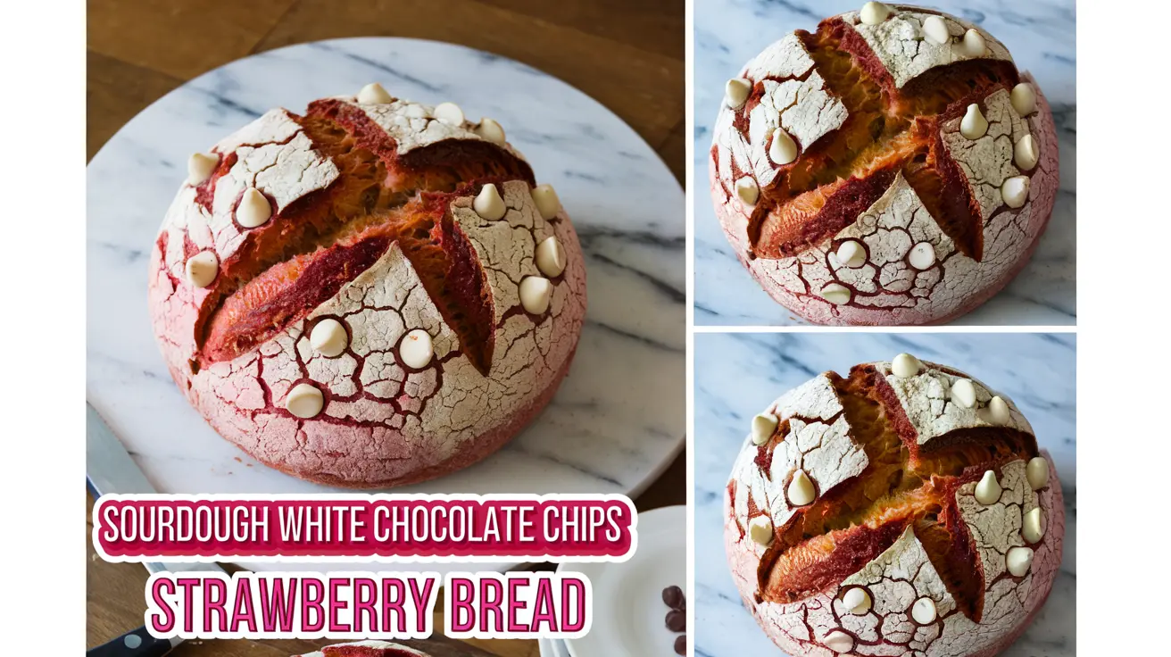 Best Sourdough White Chocolate Chips Strawberry Bread Recipe