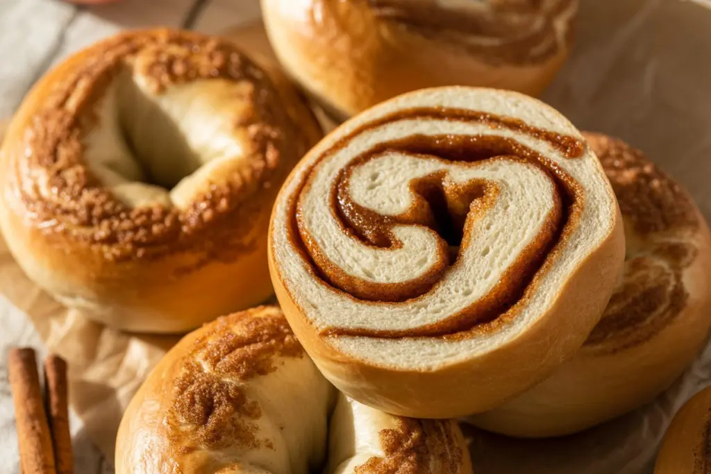 Cinnamon Sugar Swirl Bagels