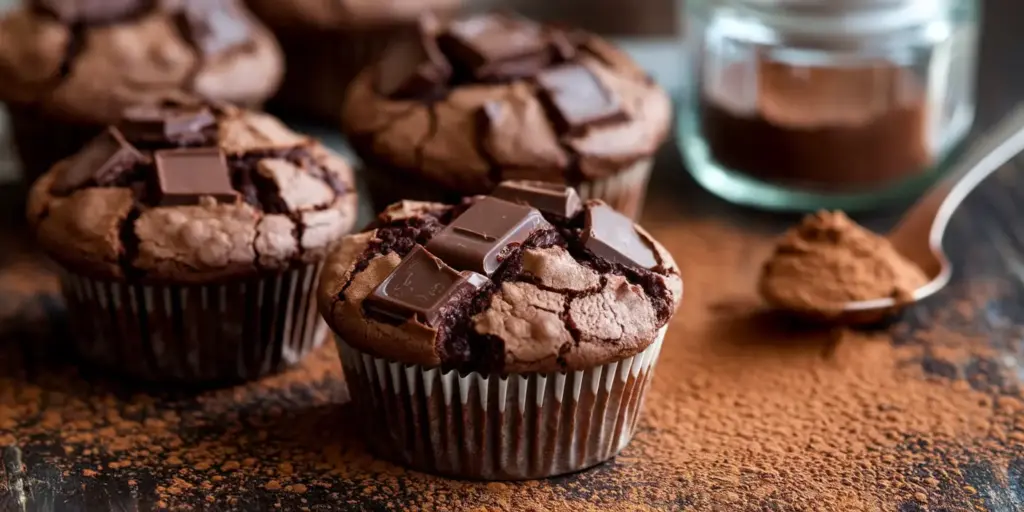 Sourdough Discard Double Chocolate Muffins Recipe 4 Sourdough Double Chocolate Muffins