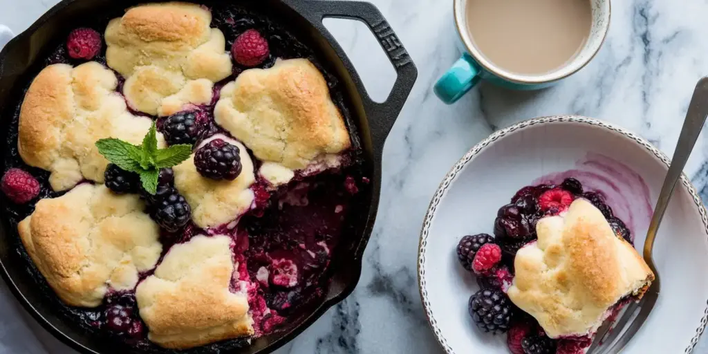Sourdough Mixed Berry Cobbler
