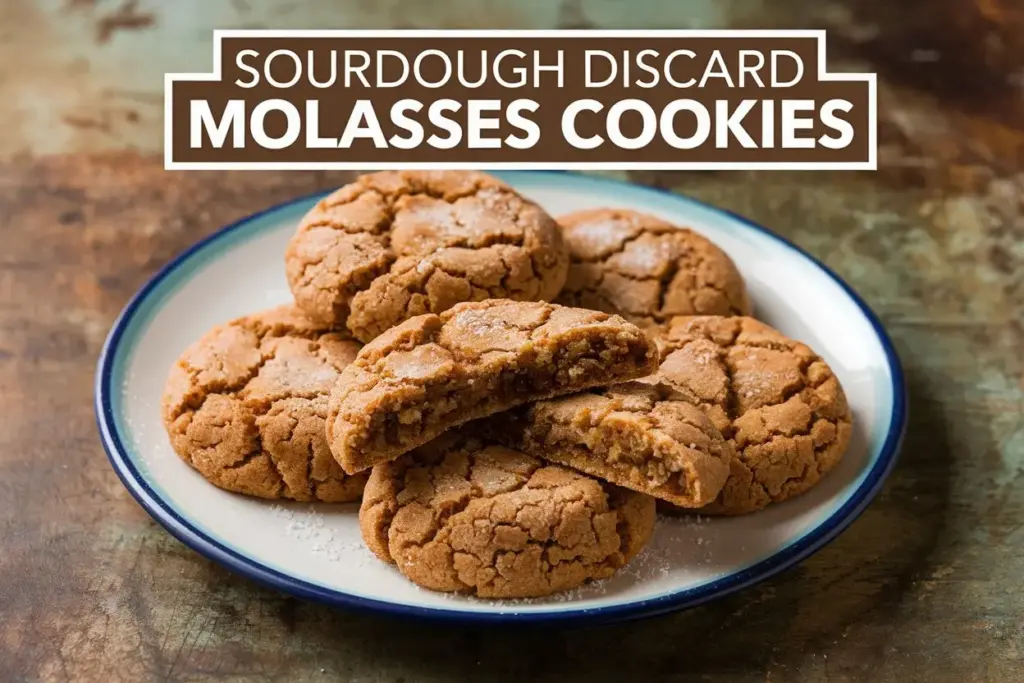 Fancy Chewy Molasses Cookies with Sourdough Discard