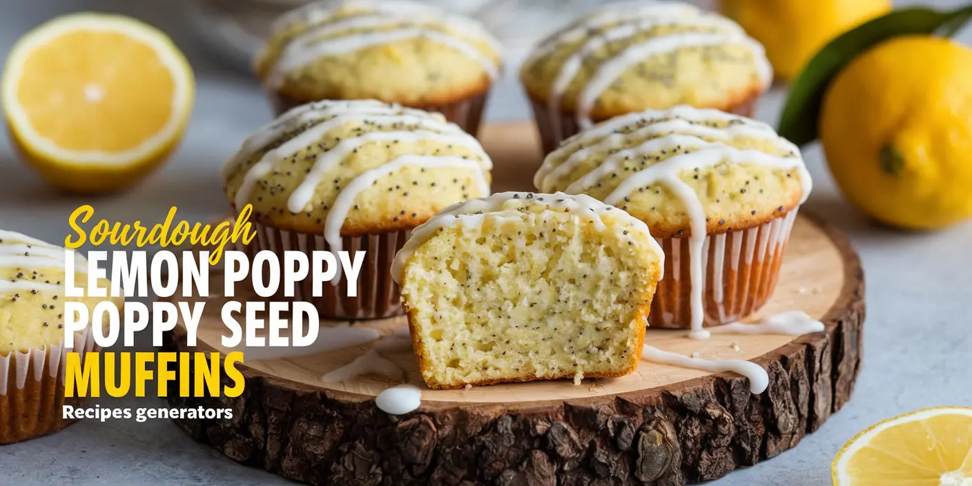 Delicious Sourdough Lemon Poppy Seed Muffins-Must-try!
