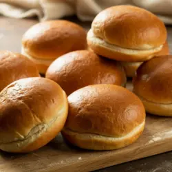 One-Hour Sourdough Discard Burger Buns recipe card