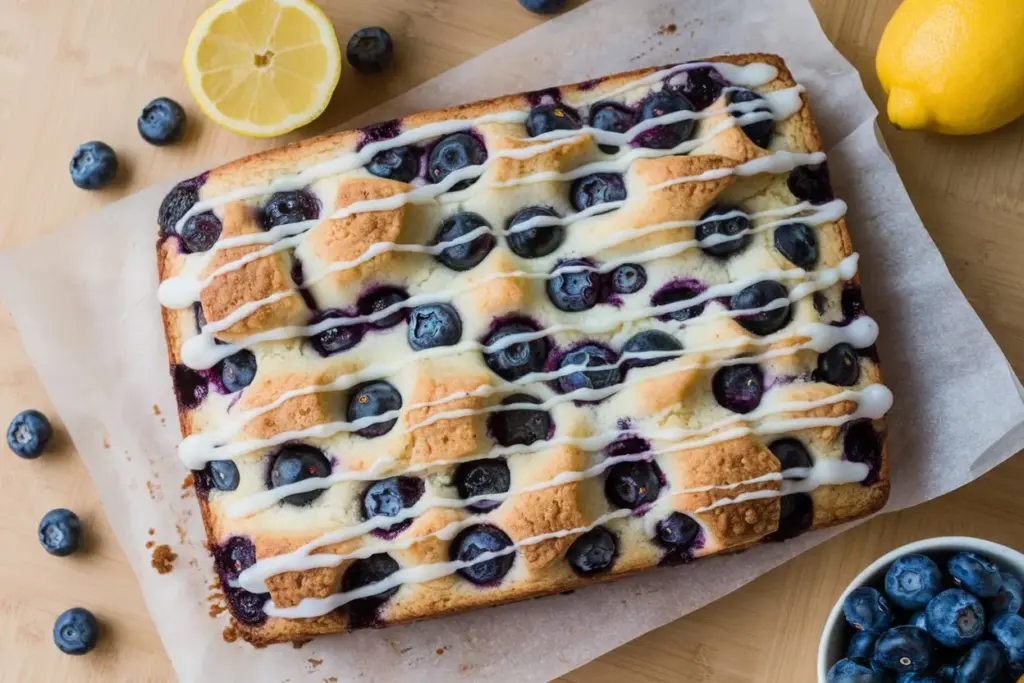Sourdough Lemon Blueberry Focaccia Bread
