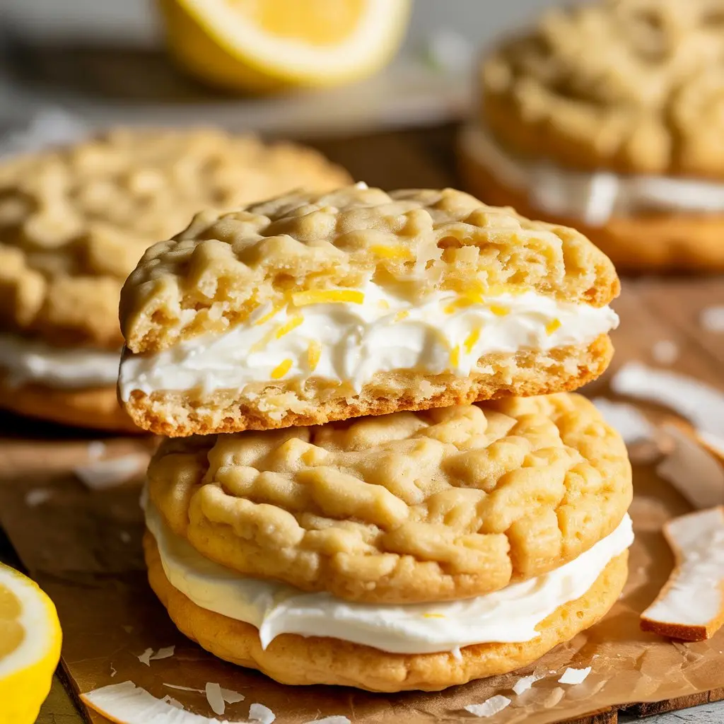 Coconut Lemon Cookie Pies