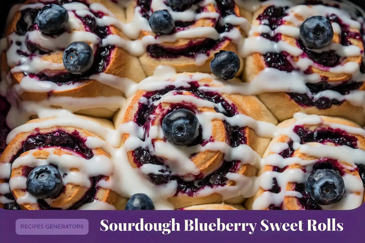 Sourdough Blueberry Sweet Rolls – Fluffy, Fruity, and Perfectly Tangy