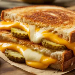 Dill Pickle Grilled Cheese Recipe card