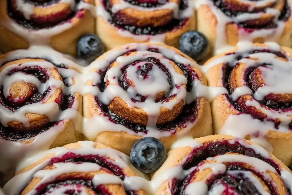 Sourdough Blueberry Sweet Rolls - Fluffy, Fruity, and Perfectly Tangy 3 Sourdough Blueberry Sweet Rolls