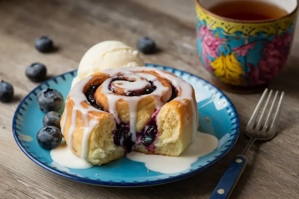 Sourdough Blueberry Sweet Rolls - Fluffy, Fruity, and Perfectly Tangy 4 Blueberry Sweet Rolls