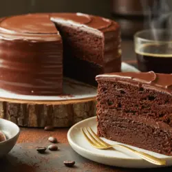 Easy Sourdough Discard Chocolate & Coffee Cake Recipe Card