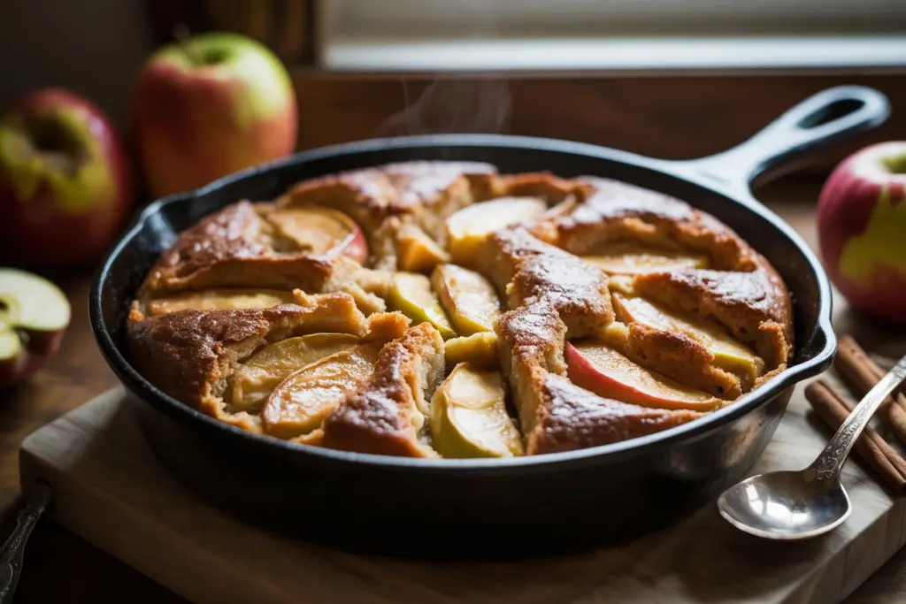 Sourdough Apple Skillet Cake recipe card