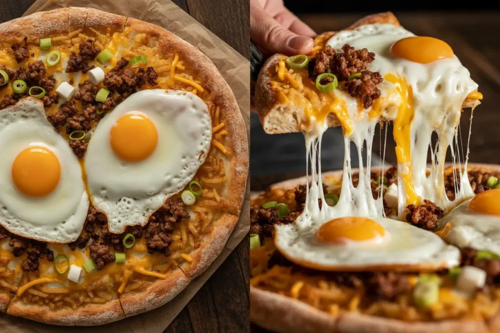 Cheesy Hash Brown Breakfast Pizza