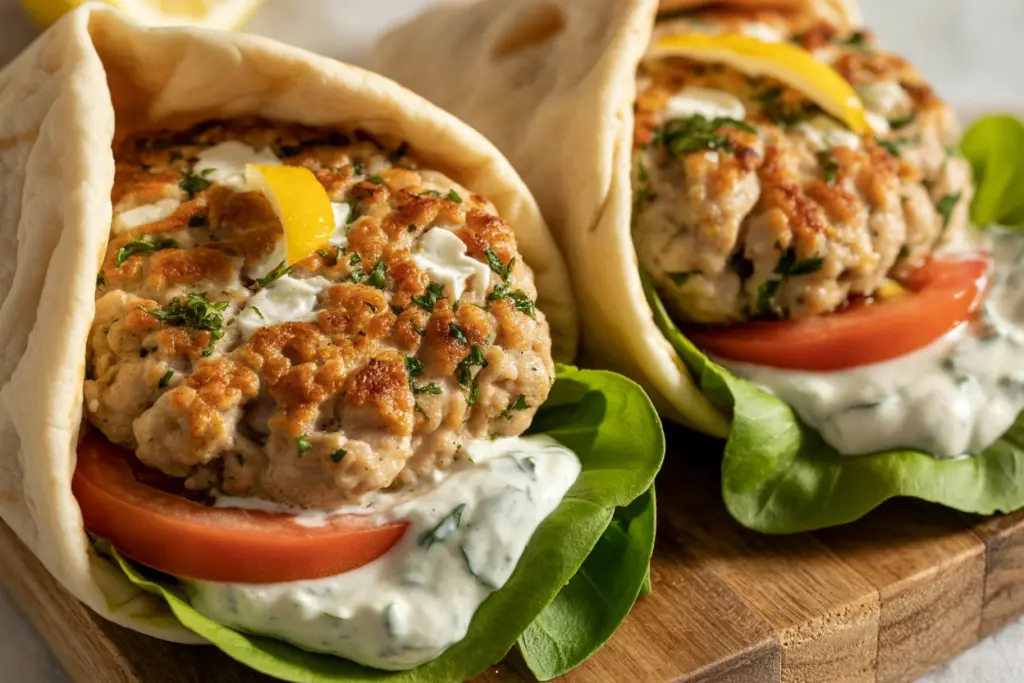 Mediterranean Chicken Pita Wraps