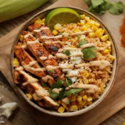 The Ultimate Mexican Street Corn and Grilled Chicken Rice Bowl Recipe 2 Mexican Street Corn & Chicken Rice Bowl Recipe Card