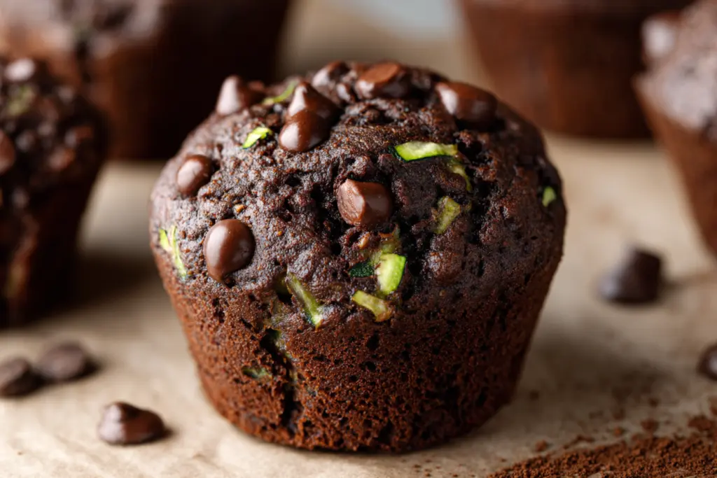 Sourdough Mocha Chocolate Zucchini Muffins