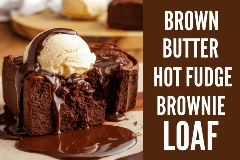 Gooey Brown Butter Hot Fudge Brownie Loaf 1 Gooey Brown Butter Hot Fudge Brownie Loaf: A Decadent Dessert