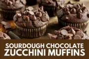 Moist Sourdough Chocolate Zucchini Muffins