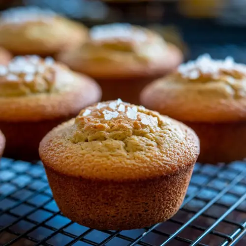 banana sourdough muffins