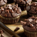 Moist Sourdough Chocolate Zucchini Muffins