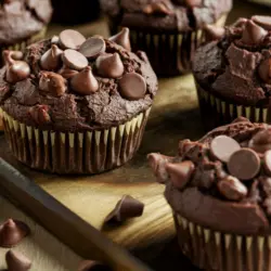 Moist Sourdough Chocolate Zucchini Muffins