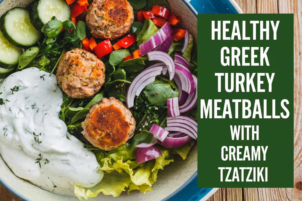 Greek Turkey Meatballs with Creamy Tzatziki Sauce: A Fresh Mediterranean Treat