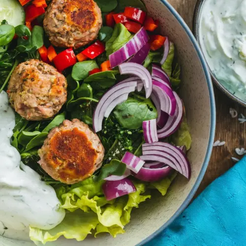 turkey meatballs with tzatziki sauce