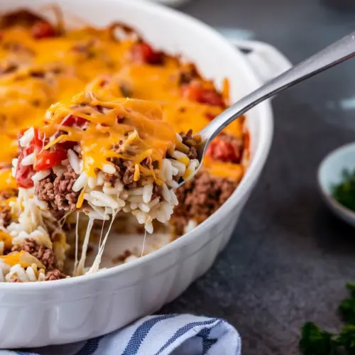 ground beef rice casserole