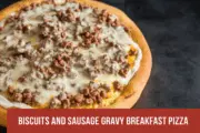 Biscuits and Sausage Gravy Breakfast Pizza