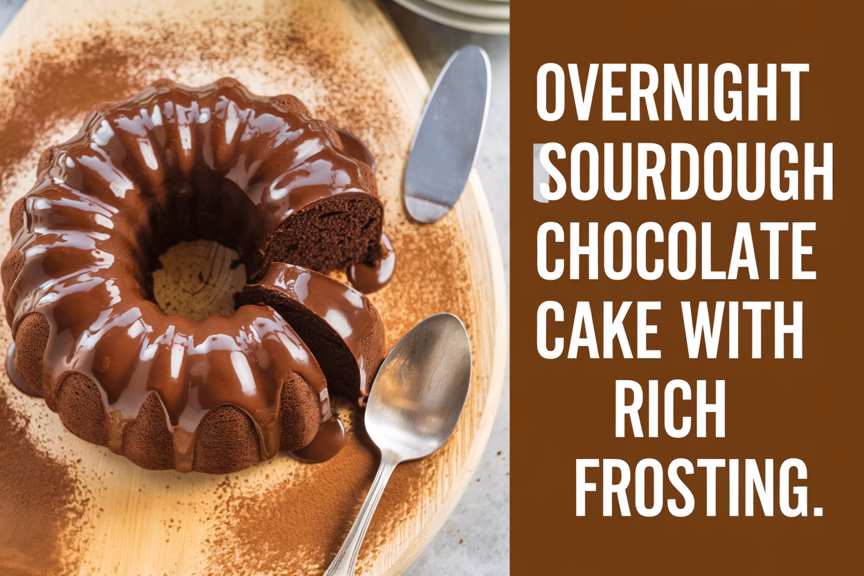 Overnight Sourdough Chocolate Cake with Rich Frosting Recipe