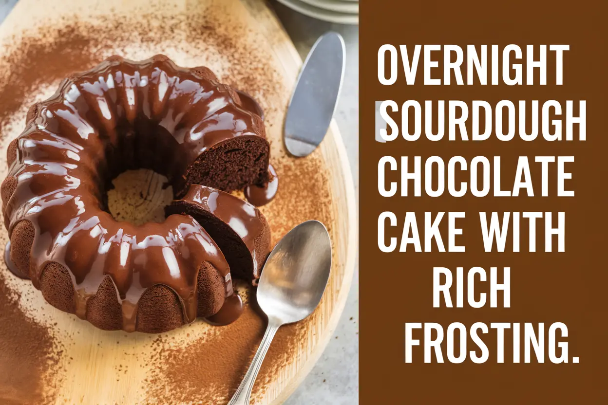 Overnight Sourdough Chocolate Cake with Rich Frosting Recipe