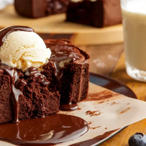 Gooey Brown Butter Hot Fudge Brownie Loaf