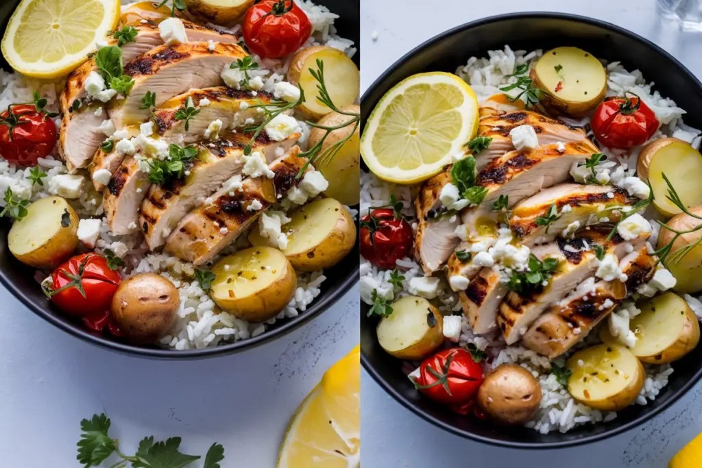 Zesty Grilled Greek Chicken with Lemon Rice 3 lemon rice