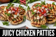 Juicy Mediterranean Chicken Patties with Feta and Herbs