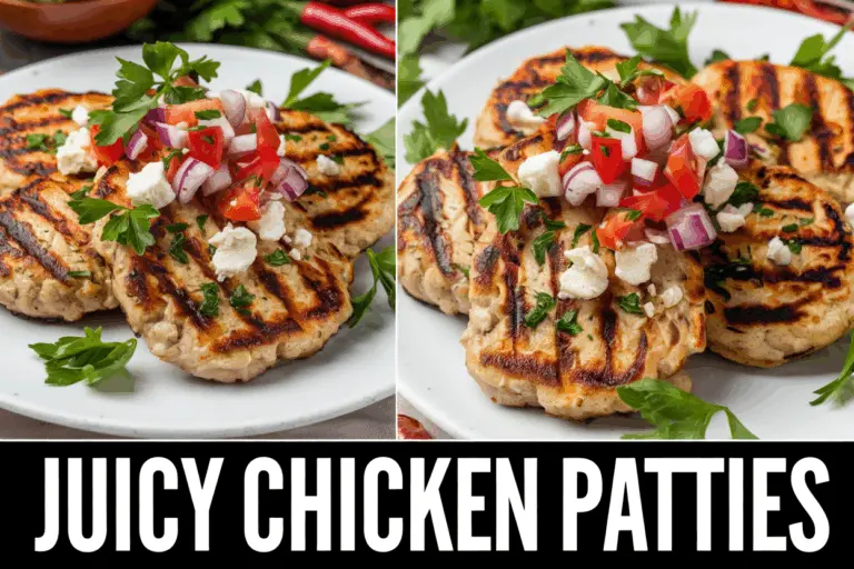 Juicy Mediterranean Chicken Patties with Feta and Herbs: A Flavorful Delight